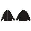 Palm Angle Sweatshirt Palm Angels Striped Stand Collar Jacket for Men and Women Couple Loose Sports Jacket